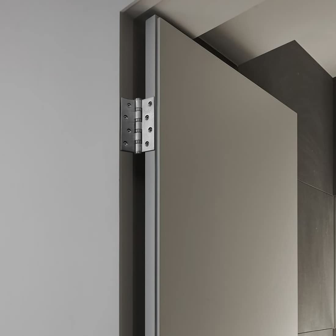 YAGU Paquete de 3 bisagras de puerta de níquel satinado de 4 x 3 pulgadas – Cuadrado de acero inoxidable interior resistente bisagras de rodamiento de bolas para puertas Hardware