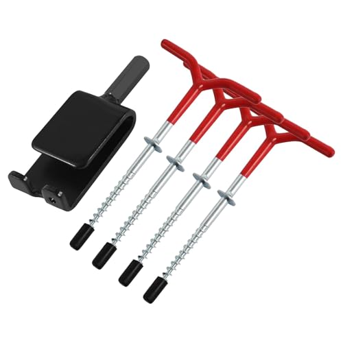 Menolana 4X Ice Fishing Anchors Ice Shanty Anchors Ice Anchor Tool Ice House Accessories Ground Nails Portable Ice Fishing Tent Stakes