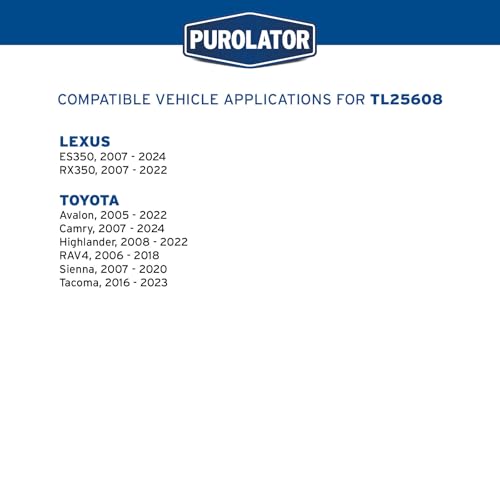Image of Purolator TL25608 PurolatorTECH Cartridge Oil Filter Compatible With Toyota Camry, RAV4, Highlander, Tacoma, Sienna, Avalon, Lexus RX350 and ES350