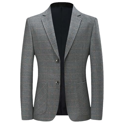 Blazer pour homme plaid chic pour le bureau et le quotidien d'automne