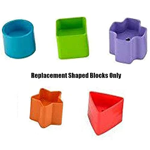 Image of Replacement Parts for Fisher-Price Baby's First Blocks Playset - FGP10 ~ Replacement Shaped Blocks ~ Triangle, Star, Square, Circle, Cross Shapes