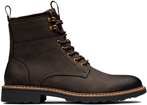 Image of Vostey Mens Boots Motorcycle Casual Boots for Men Zipper Fashion Chukka Boots Mens