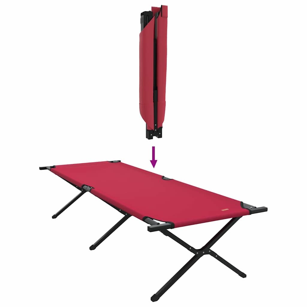 INLIFE Klapp Schlafbett fürs Camping Rot Ox Stoff,Sportartikel,Outdoor-Aktivitäten,Camping & Wandern,Camping-Möbel,Feldbetten,Rot,8.8 KG,42003188