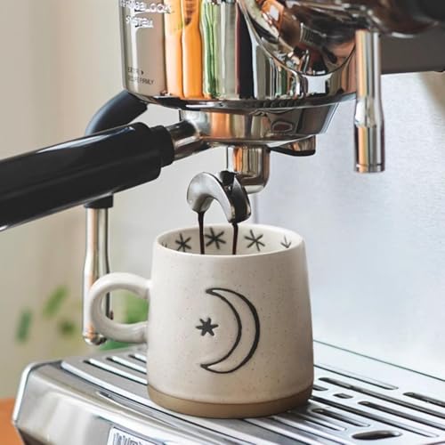 Taza cerámica con diseño de luna y sol, 13.5 oz miniatura 5