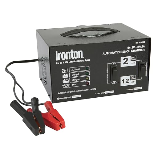Ironton 12V Bench Charger, 6/12 Amps