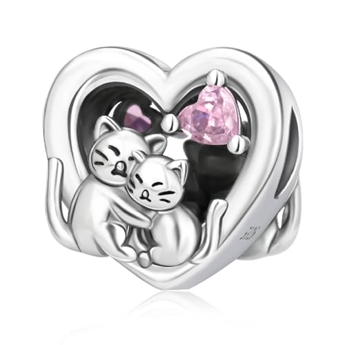 YUMINN Love Cat Charms für 925 Sterling Silber für Frauen Armbänder & Halsketten Dangle Anhänger für Weihnachten Valentinstag Muttertag Schmuck Geschenke für Mädchen YUMINN Love Cat Charms für 925 Sterling Silber für Frauen Armbänder & Halsketten Dangle Anhänger für Weihnachten Valentinstag Muttertag Schmuck Geschenke für Mädchen