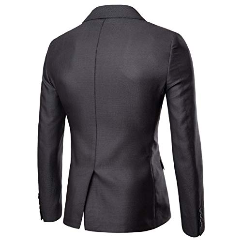 AOWOFS 2-delig pak voor heren, slim fit, strijkvrij herenpak, business, bruiloft, kostuumjas, broek. - Image 3
