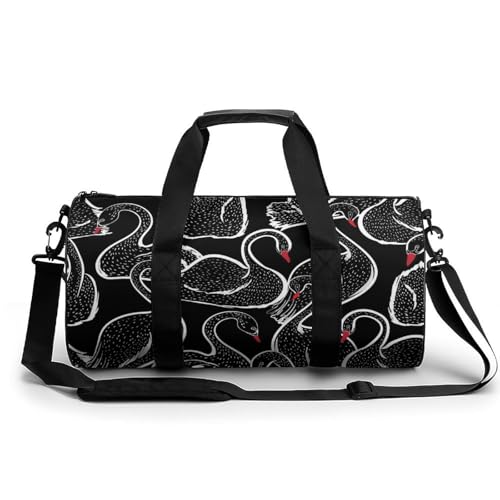 Sac de voyage cygne dessin animé idéal pour camping et randonnée