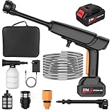 Nettoyeur Haute Pression sans Fil, Nettoyeur Haute Pression sur Batterie 50Bar avec 1 x 3....