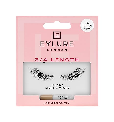 Eylure Length False Eyelashes, 009 Black, 1 Pair, Pack of 1