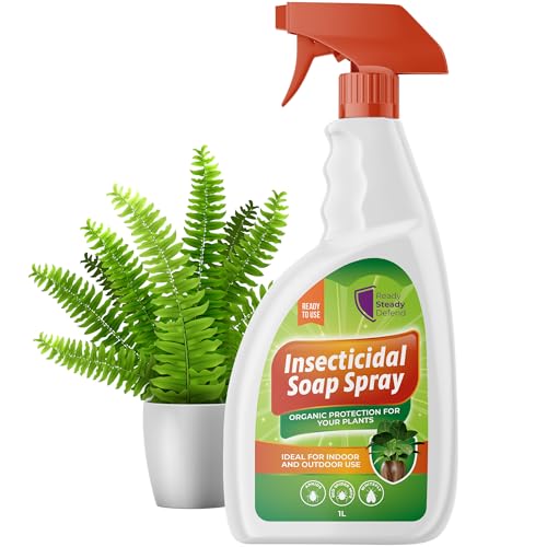 Insecticidal Soap Spray for Plants 1L – Natural Pest Control for Indoor & Outdoor Use – Kills Aphids, Spider Mites, Whiteflies and More – Natural Insecticide for Houseplants, Vegetables and Gardens