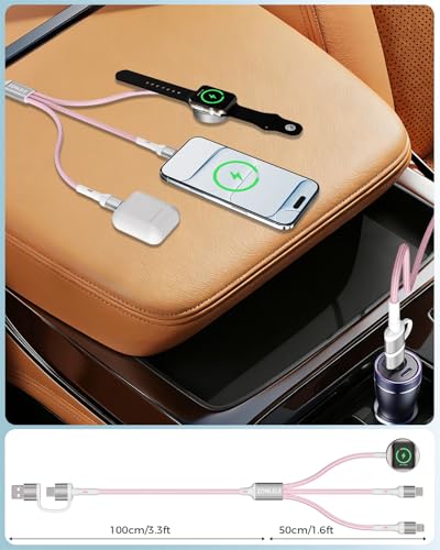 Image of Pink 5ft Multi Charging Cable