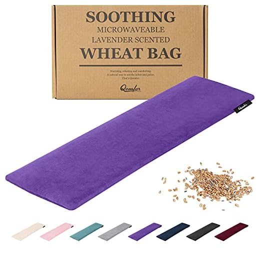 Microwave Heating Pad - Large Heat Pack Microwavable - Lavender Aromatherapy - Heated Neck Wrap for Shoulders & Neck Pain Relief, Period Cramps, Back & Joint - Reusable (Purple)