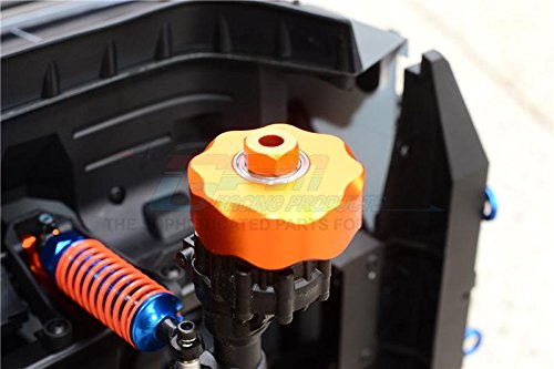 GPM For Traxxas TRX-4 Trail Defender Crawler/TRX-6 Merc-Benz G63 Upgrade Parts Aluminum Pendulum Wheel Knuckle Axle Weight + 21mm Hex Adapter - 1Pr Set Red