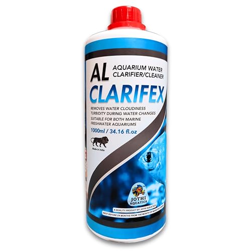 Image of Jothi Aquatics AL Clarifex Instant Aquarium Water Cleaner Clarifier Flocculant for Crystal Clear Water | Removes Cloudiness for All Freshwater & Marine Fish Tank (1000ml)