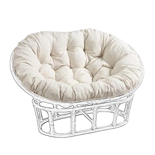 TDHLW Papasan Cushion, Cotton Fill, White, 67 * 47inch