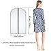 HomeClean Garment Bag (Set of 6) Plastic Garment Bags with Zipper Hanging Clothes Cover Dress Bag for Suits, Coats Closet (24'' x 40'', Black)
