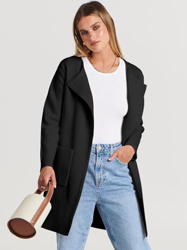 Image of ANRABESS Womens Cardigan Sweater Open Front Knit Long Coatigan Dressy Casual Jacket Coat 2026 Fall Outfits Classy Clothes