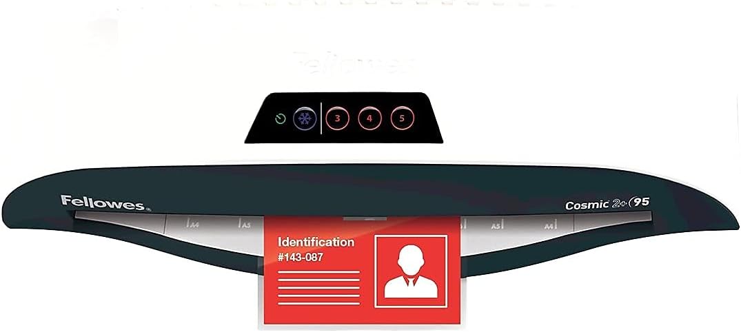 Fellowes Hot Laminating Pouches, ID Tag, Punched, 5 mil, 100 Pack, Clear (52016)