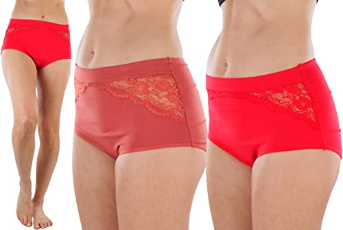 Image of ToBeInStyle Women's Pack of 6 High-Waisted Girdle Brief Tummy Support Everyday Panties