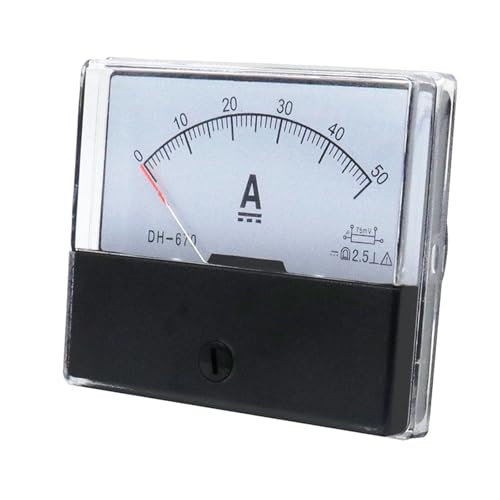 Ampèremètre de courant continu carré DH670 boîtier robuste 70x60mm 50A - 4