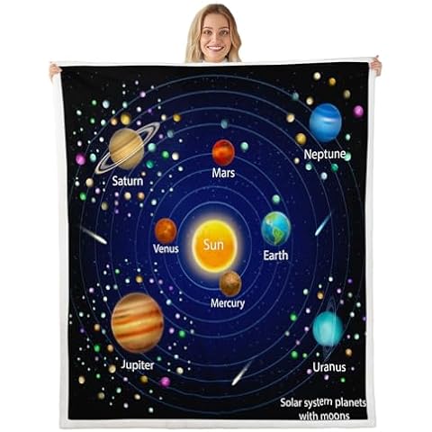 Feelyou Outer Space Sherpa Blanket Cover