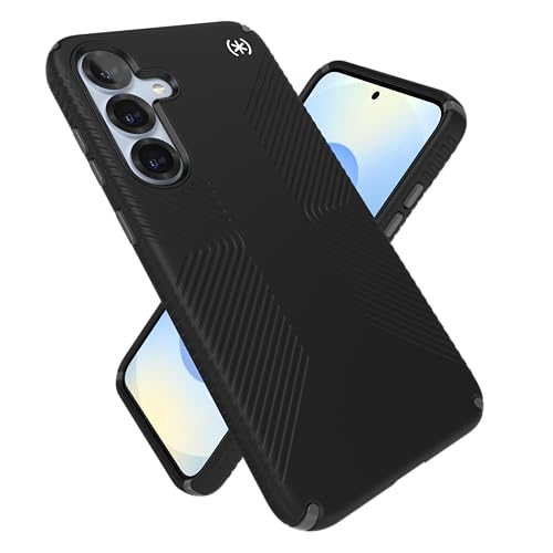 Image of Speck Samsung Galaxy S25 Plus Case - 13-Foot Drop Protection, No-Slip Grips - Samsung S25 Plus Case - Raised Bezel and Enhanced Buttons - Presidio 2 Grip - Black /Slate Grey (Pack of 1)