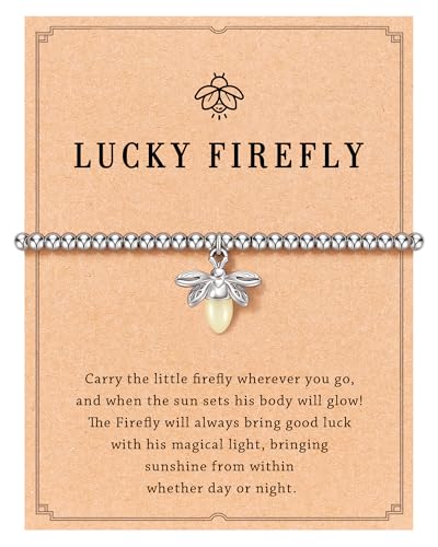 Lucky Firefly/Bumble Bee Bracelet for Women, Inspirational Birthday Festival Gifts