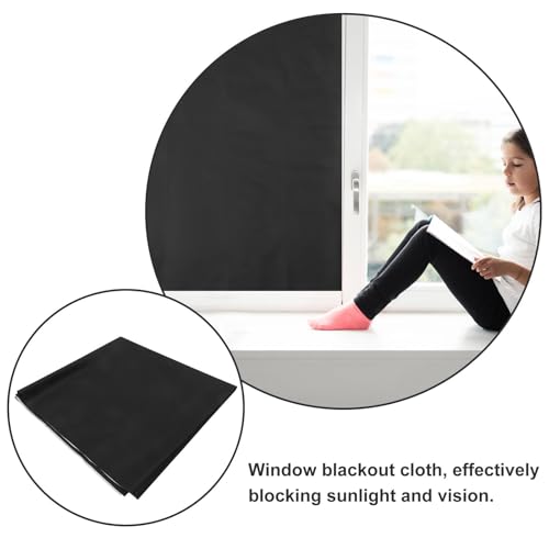 Cubierta opaca para ventana Levemolo de tela oxford negra para oscurecer habitaciones 8