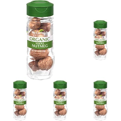 McCormick Organic Whole Nutmeg, 1.5 oz (pack of 5)