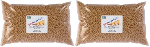 Image of Soymerica Non-GMO Soybeans - 7 Lbs. Identity Preserved (IP). Great for Soy Milk and Tofu. 100% Product of USA. Non-GMO Project Verified (Pack of 2)