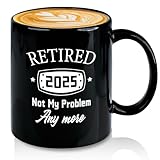 Slugeren Retired Gift for Men, 2025 Retired Coffee Mu 11oz, Black
