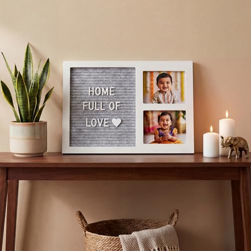 Image of a baby cherry - Baby Picture Frame with Announcement Message Felt Board & Letterboard Letters | My First Year Picture | Ultrasound Picture Frame | white