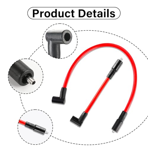 Image of DYNA-409BK Spark Plug Wires, Compatible with Harley-Davidson Big Twin Dyna Super Glide /Wide Glide /Low Rider 2000-2017 & Softail Springer /Slim /Deluxe /Deuce 1999-2017