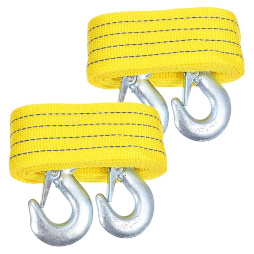 TOYZFRIENDY 2 Piezas Kit de Cintas de Remolque de Nylon con Ganchos Correas Resistentes para Vehículos Pesados para Camiones y Automóviles Alta Durabilidad y Tracción Segura