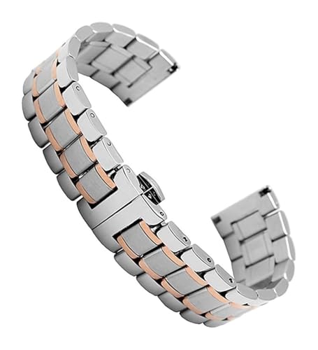 Bracelet de montre en acier robuste avec maillons polis et finition incurvée