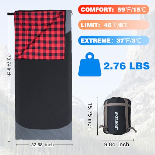 Bolsa de Dormir Ligera y Compacta para Adultos, para Clima Cálido con Bolsa de Compresión para Senderismo, Camping y Viajes miniatura 2