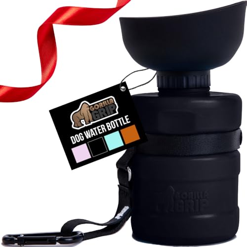 GORILLA GRIP Dog Water Bottle, Portable Water Bowl...