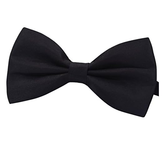 Amajiji® Formal Dog Bow Ties for Medium & Large Dogs (D114 100% Polyester) (Black)