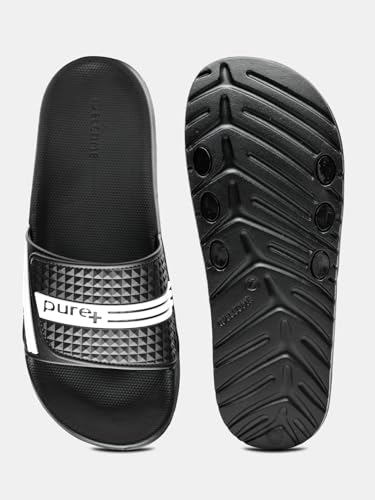 Image of URJO PURE 55 Men's Sliders /Slippers Lightweight Super Flexible Arch Support Durable Anti Skid & Stylish Dailywear Sliders /Slippers for Men (URJO By Welcome)