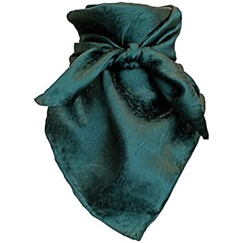 WYOMING TRADERS Casual Unisex Adult Lightweight Breathable Jacquard Plum Regular Silk Scarf, Eucalptus, One Size Cover