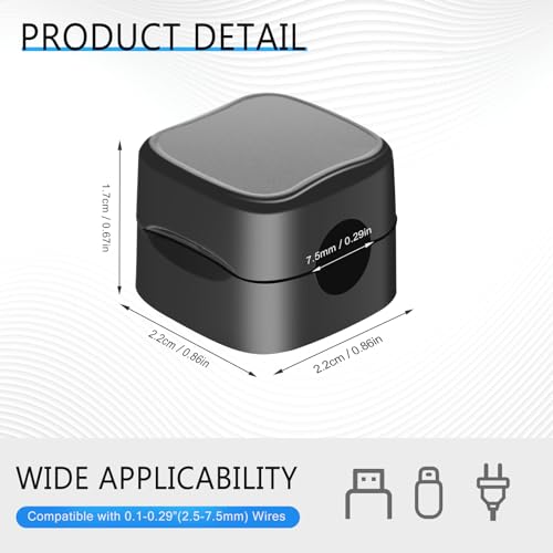 6 Pack Organizador Magnético de Cables, Clips para Gestión de Cables Bajo Escritorio, Organiza Cables USB de Teléfono para Hogar, Oficina, Auto, Escritorio, Mesa de Noche miniatura 3