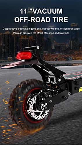 Fieabor Electric Kick Scooter For Adults - Rear Drive 2500W Motor, Up To 30 Mph & 30 Miles, 48V/16Ah, 11" Heavy Duty Vacuum Off-Road Tire, Adult Electric Scooter Without Seat #TOP3