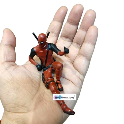 Image of Blue Aura Superhero Car Dashboard Action Figure | Mini Size Width-8.5cm Collectible PVC Multicolour | DDPL Sitting