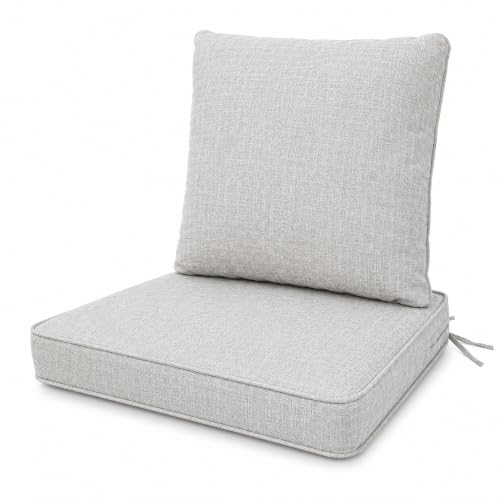 JMKaixin Outdoor Seat/Back Deep Chair Cushion for Patio Furniture 19"x19"