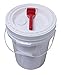 Air Sea Containers | 5 Gallon White Container | Twist Off Lid and Grip Handle | Premium HPDE Plastic | Easy Stack and Store Container | Dimension 13
