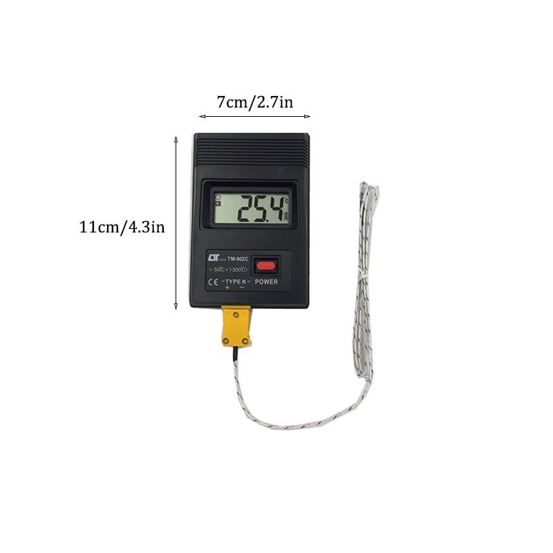 ABS Electronic Thermometer Rapid Thermocouple Portable Embedded Wire Key Press