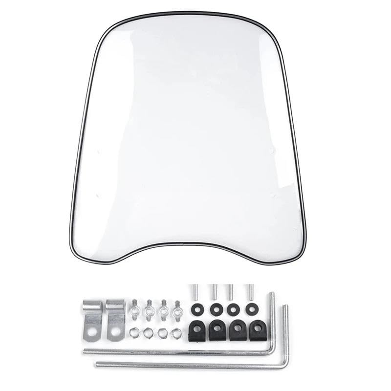 Deflettore Moto Parabrezza Universale per Moto, Spessore 2 mm, deflettore Trasparente, Protezione Antivento Trasparente Spoiler Parabrezza