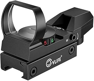 CVLIFE 1X22X33 Red Green Dot Gun Sight Riflescope Reflex Sight for 20mm Rail