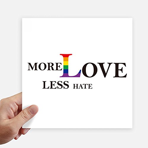 LGBT Bandera del Arco Iris stickers de 20cm con diseño cuadrado de 4 piezas para pared y maleta 2